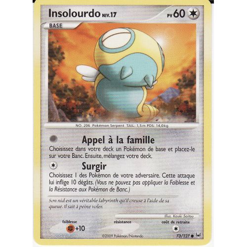 Insolourdo Pokémon  Niv17-Pv60 73/127