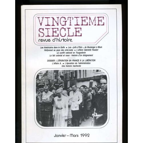 Vingtième Siecle - Revue D'histoire - N°33