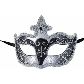 Loup Vénitien Plastique Noir