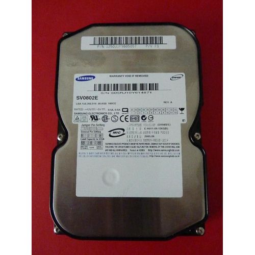 Samsung SpinPoint SV0802E - Disque dur interne - IDE - 80 Go - 3.5"