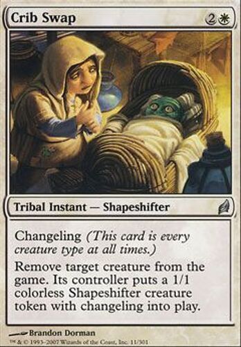 Échange Au Berceau ( Crib Swap ) - Magic Mtg - Lorwyn Vf Mint 11 - U