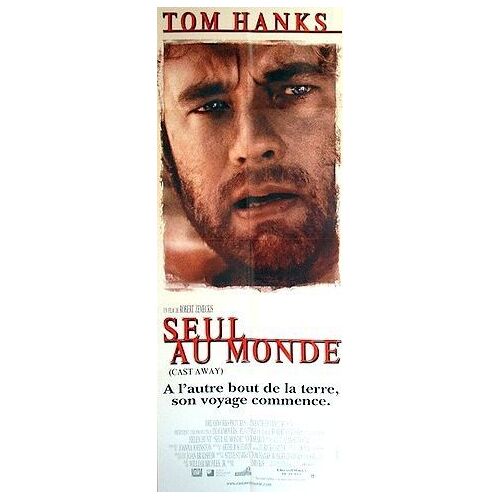 Seul Au Monde (Cast Away) - Véritable Affiche De Cinéma - Format 60x160 - De Robert Zemeckis Avec Tom Hanks, Helen Hunt, Nick Searcy, Christopher Noth - Année 2000