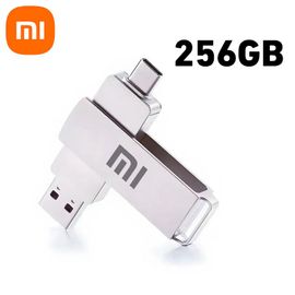 Xiaomi-Clés USB 3.2 étanches,clé USB en métal,transfert haute vitesse,carte mémoire,disque flash,16 To - Type 256GB
