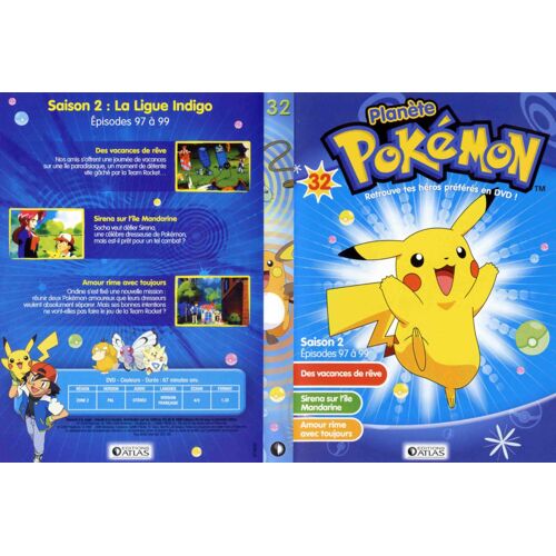 Planète Pokemon Volume 32 Épisodes 97 98 99 Saison 2 La Ligue Indigo