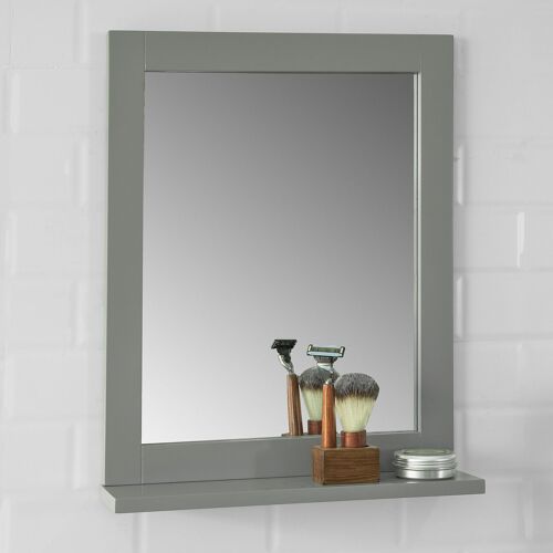 SoBuy® FRG129-SG Miroir Mural Meuble Salle de Bain avec 1 étage Plateau