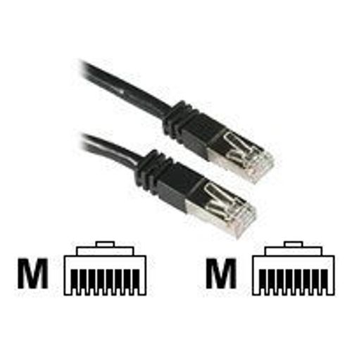 C2G Cat5e Booted Shielded (STP) Network Patch Cable - Cordon de raccordement - RJ-45 (M) pour RJ-45 (M) - 2 m - STP - CAT 5e - moulé - noir