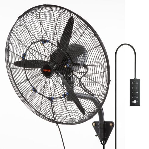 Ventilateur Mural Industriel-VEVOR-61,6 cm-oscillant-3 Vitesses,7000 CFM-Refroidissement Entrepôt, Serre, Atelier, Terrasse-Noir