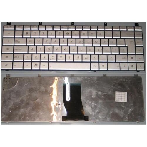 Clavier Qwerty UK Pour ASUS N45 Series, Gris Clair / Silver, Model: MP-11A26GB6920, P/N: 04GN6L1KUK00-2, AENJ4E00010