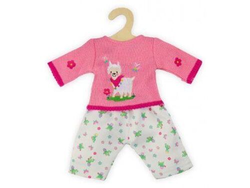 Ensemble Lama Pull Rose Et Pantalon Pour Poupon 28/35 Cm - Vetement Poupee - Tenue Tendance - Jouet Fille (H.58)
