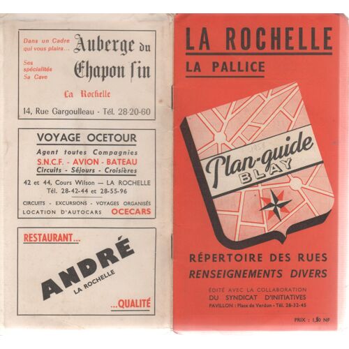 Plan Guide La Rochelle La Palice 1958