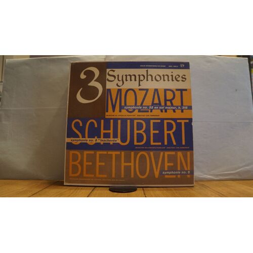 Disque 33 Tours 3 Symphonies Mozart-Schubert-Beethoven