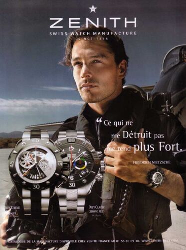 Publicité Papier - Montre Zenith De 2007