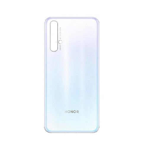 Vitre arrière (cache batterie) avec adhésif pour Huawei Honor 20 Pro Blanc + Logo