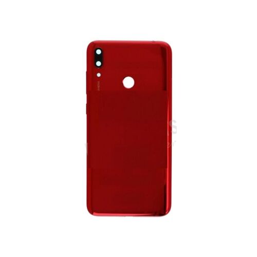 Vitre arrière avec Lentille camera + support + Trou d'empreinte pour Huawei Y7 2019/Y7 Prime 2019 Rouge + Logo