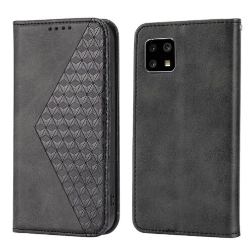 Flip Étui Pour Motorola Moto G32 Portefeuille Support Forme De Rhombus Utilisation Quotidienne Sangle À Main - Noir