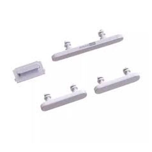Pack bouton latéral Power Volume Mute (silencieux) pour iPhone 14/14 Plus Blanc
