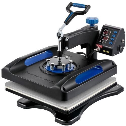 Presse à Chaud - VEVOR - 40x52x38 cm Pivotante Machine de Transfert par Sublimation pour T-shirts-Sacs-Oreillers,Bleu