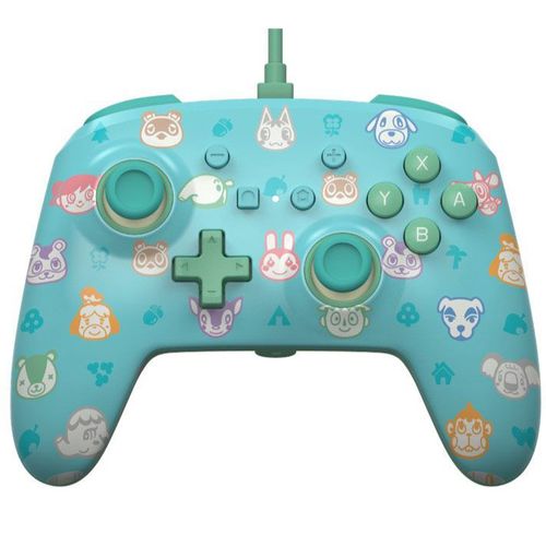 Manette Powera Enhanced Wired Controller Filaire Bleu Animal Crossing Edition Bensussen Deutsch & Associates Pour Nintendo Switch