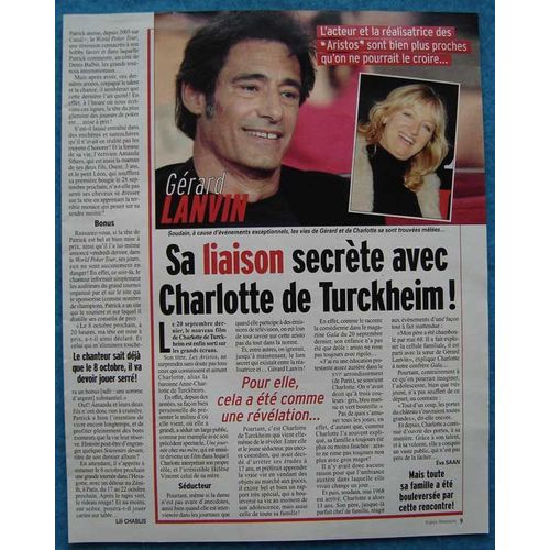 France Dimanche N°3135, Coupure De Presse: Gérard Lanvin, Charlotte De Turckheim