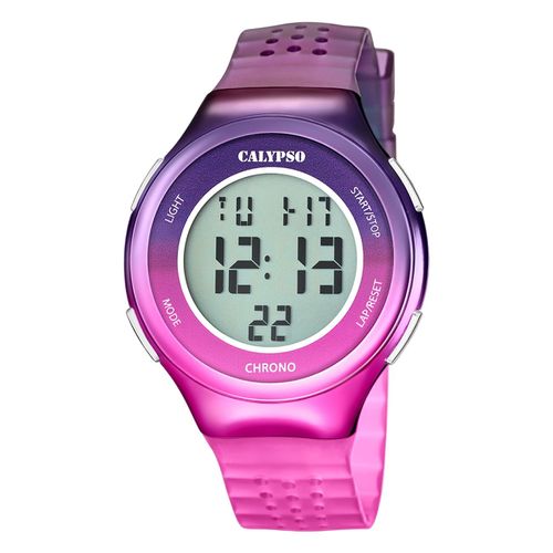 Montre Femme Calypso Caoutchouc Violet Rose Montre-Bracelet Numérique Calypso Uk5841/6
