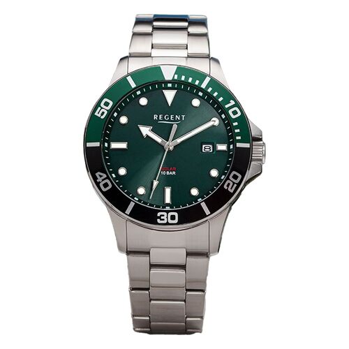 Regent Montre Solaire Homme Bracelet Métal Analogique Argent Urf1544