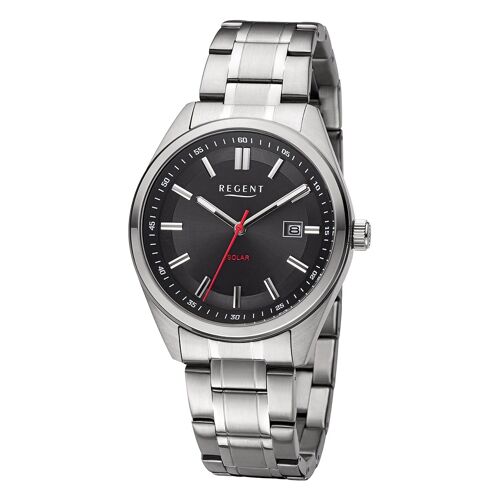 Regent Montre Solaire Homme Bracelet Métal Analogique Argent Urf1540