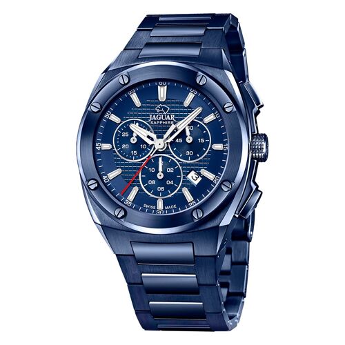Jaguar Montre Pour Homme En Acier Inoxydable Bleu Jaguar Montre-Bracelet De Direction Uj991/1