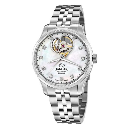Montre Femme Jaguar Acier Inoxydable Argent Jaguar Montre-Bracelet Coeur Uj994/1