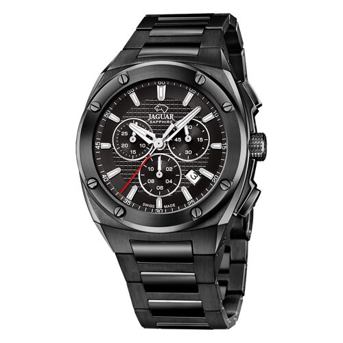 Jaguar Montre Pour Hommes En Acier Inoxydable Noir Jaguar Montre-Bracelet De Direction Uj992/1