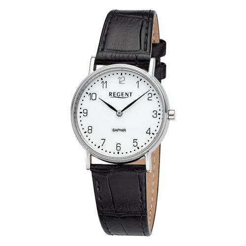 Montre Femme Regent Analogique Bracelet Cuir Noir Urf1429