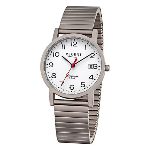 Regent Montre-Bracelet Pour Homme Analogique Bracelet En Acier Inoxydable Gris Urf1436