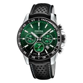 Festina Montre Homme Timeless Chronographe Montre-Bracelet Cuir Noir Uf20561/5