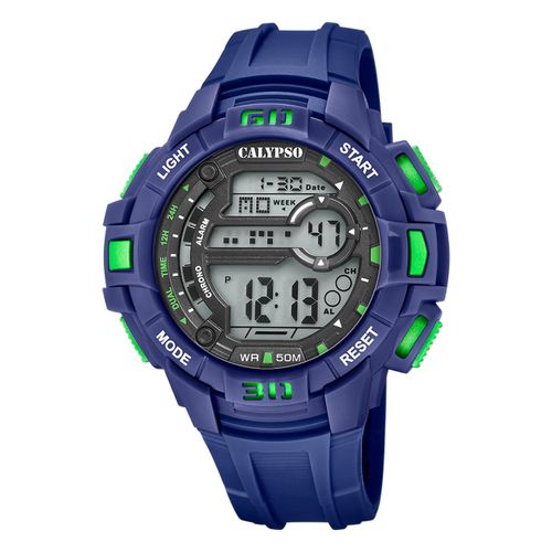 Montre Homme Calypso Caoutchouc Bleu Montre-Bracelet Numérique Calypso Uk5836/1
