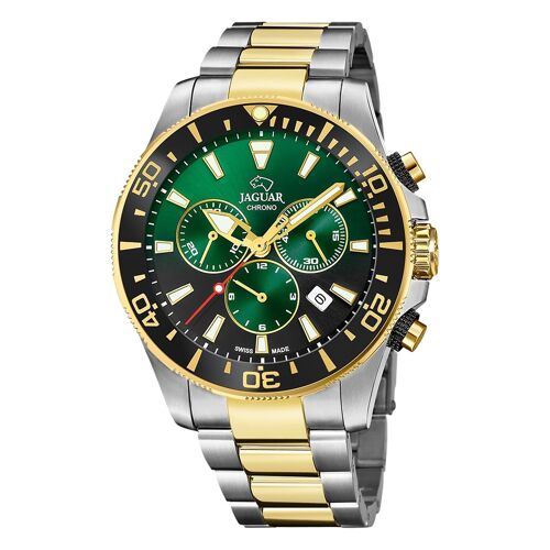 Jaguar Montre Pour Hommes En Acier Inoxydable Argent Or Jaguar Montre-Bracelet De Direction Uj862/5