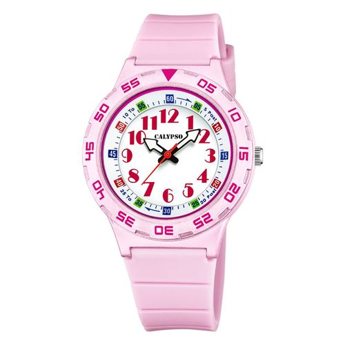 Montre Pour Enfants Calypso En Plastique Pur Rose Montre-Bracelet Junior Calypso Uk5828/1