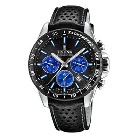 Festina Montre Homme Timeless Chronographe Montre-Bracelet Cuir Noir Uf20561/6