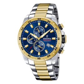 Festina Montre Pour Hommes Chronographe Montre-Bracelet De Sport En Acier Inoxydable Argent Or Uf20562/2