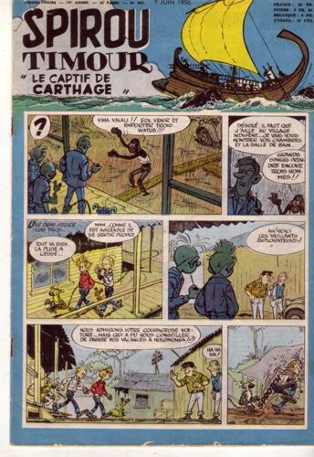 Spirou Magazine N°947  07/06/56   Cover Spirou