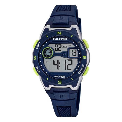Montre Pour Hommes Calypso En Caoutchouc Bleu Foncé Montre-Bracelet Numérique Calypso Uk5853/3