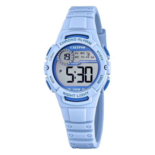 Montre Pour Enfants Calypso En Caoutchouc Bleu Clair Montre-Bracelet Junior Calypso Uk5852/2