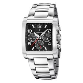 Festina Montre Homme Acier Inoxydable Argent Timeless Chronographe Montre-Bracelet Uf20652/3