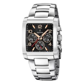 Festina Montre Homme Acier Inoxydable Argent Timeless Chronographe Montre-Bracelet Uf20652/4
