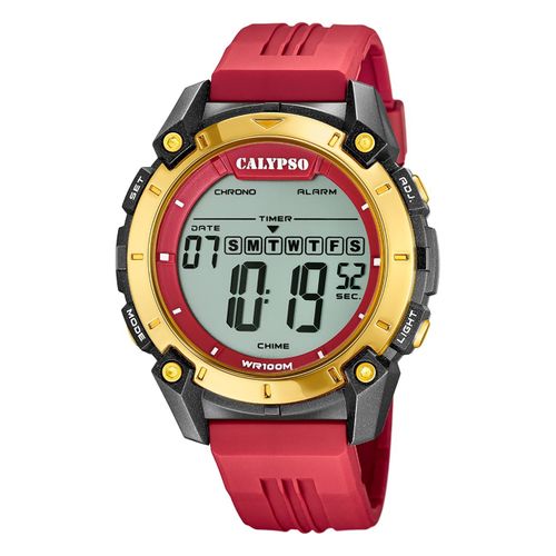 Montre Pour Homme Calypso En Plastique Rouge Montre-Bracelet Numérique Calypso Uk5814/3