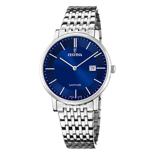Montre Homme Festina Acier Inoxydable Argent Festina Montre-Bracelet Swiss Made Uf20018/2