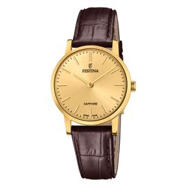 Montre Femme Festina Cuir Marron Festina Montre-Bracelet Swiss Made Uf20017/2