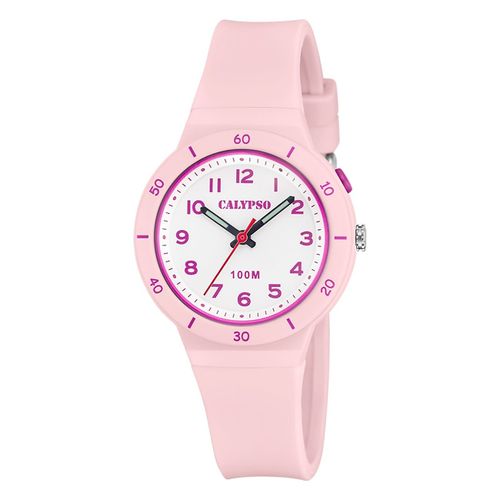 Montre Pour Enfants Calypso Pour Jeunes En Caoutchouc Rose Montre-Bracelet Sweet Time Calypso Uk5848/1