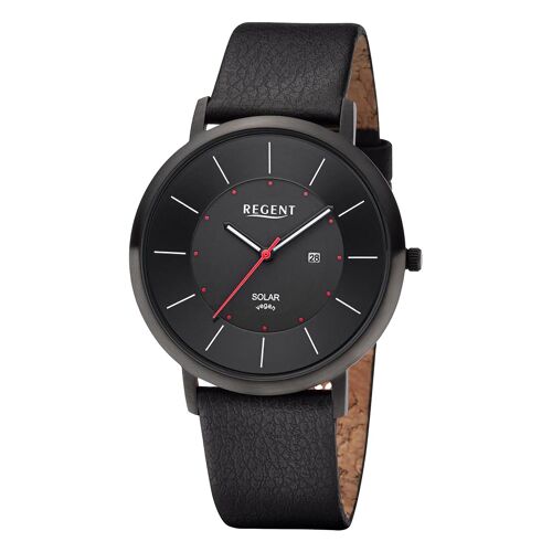 Montre Solaire Homme Regent Analogique Bracelet Cuir Noir Ur1114106