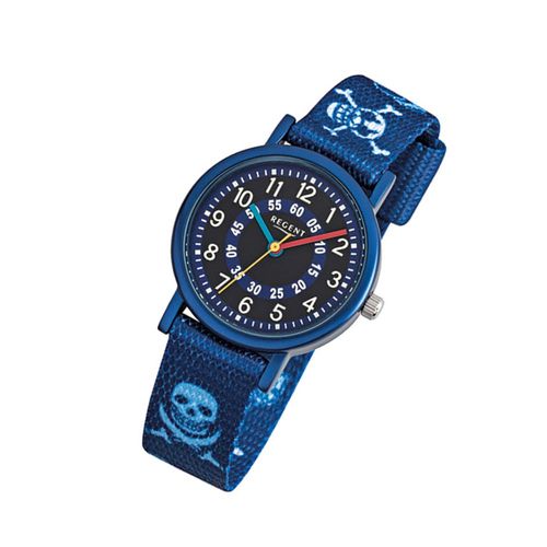 Montre-Bracelet Pour Enfants Regent Analogique Bleue Bracelet Textile F-951 Urf951
