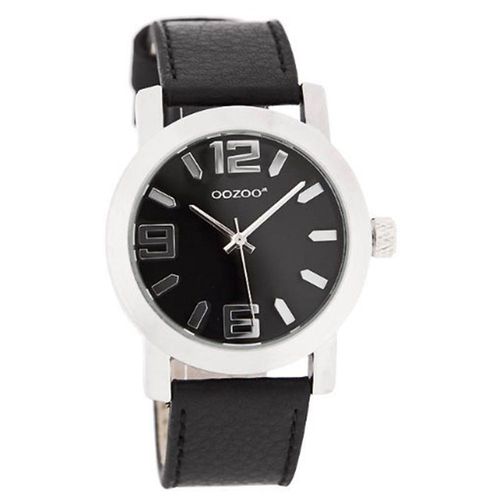 Montre Pour Enfants Oozoo Analogique Noire Jr204 Oozoo Jr Bracelet En Cuir Uojr204
