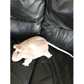 Doudou Peluche Rat Souris Gris Ikea 19cm